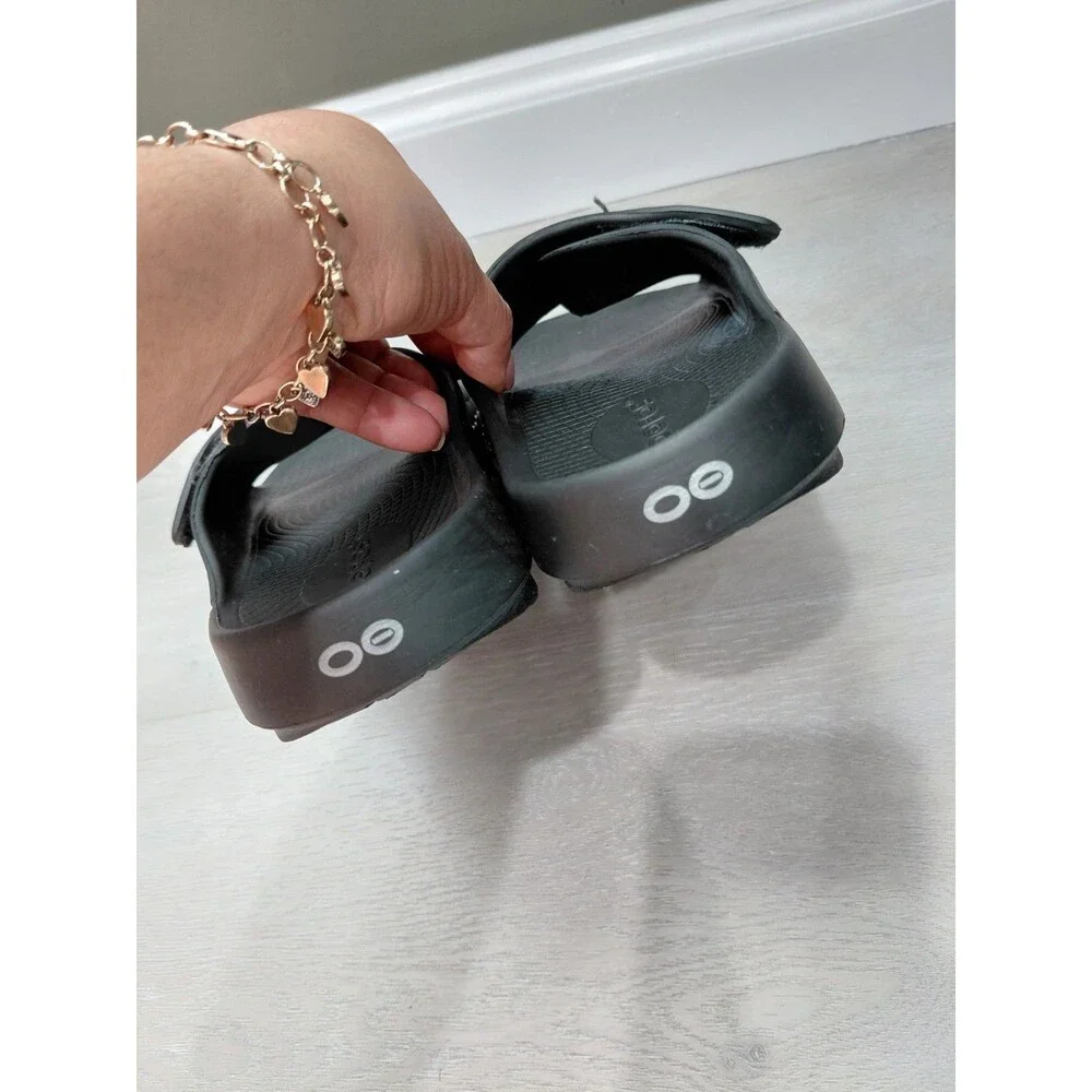 OOFOS OOahh Sport Flex Unisex Black Size Men’s 6 Women’s 8